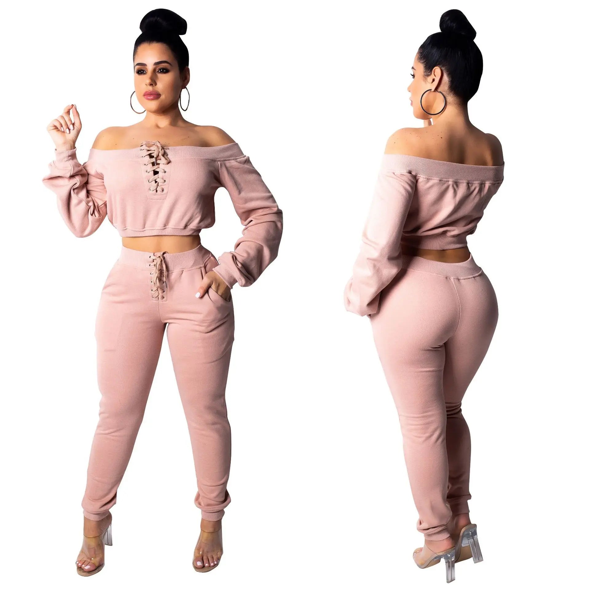 Tracksuit for Women Two Piece Set Long Sleeve Hoody Pants 2 Piece Set for Female Winter Two Pieces Sets Women'S Suits